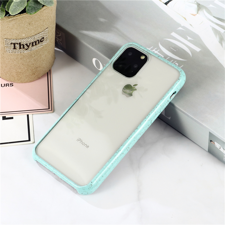 iPHONE 11 Pro (5.8in) Pro Slim Clear Hard Color Bumper Case (Green)